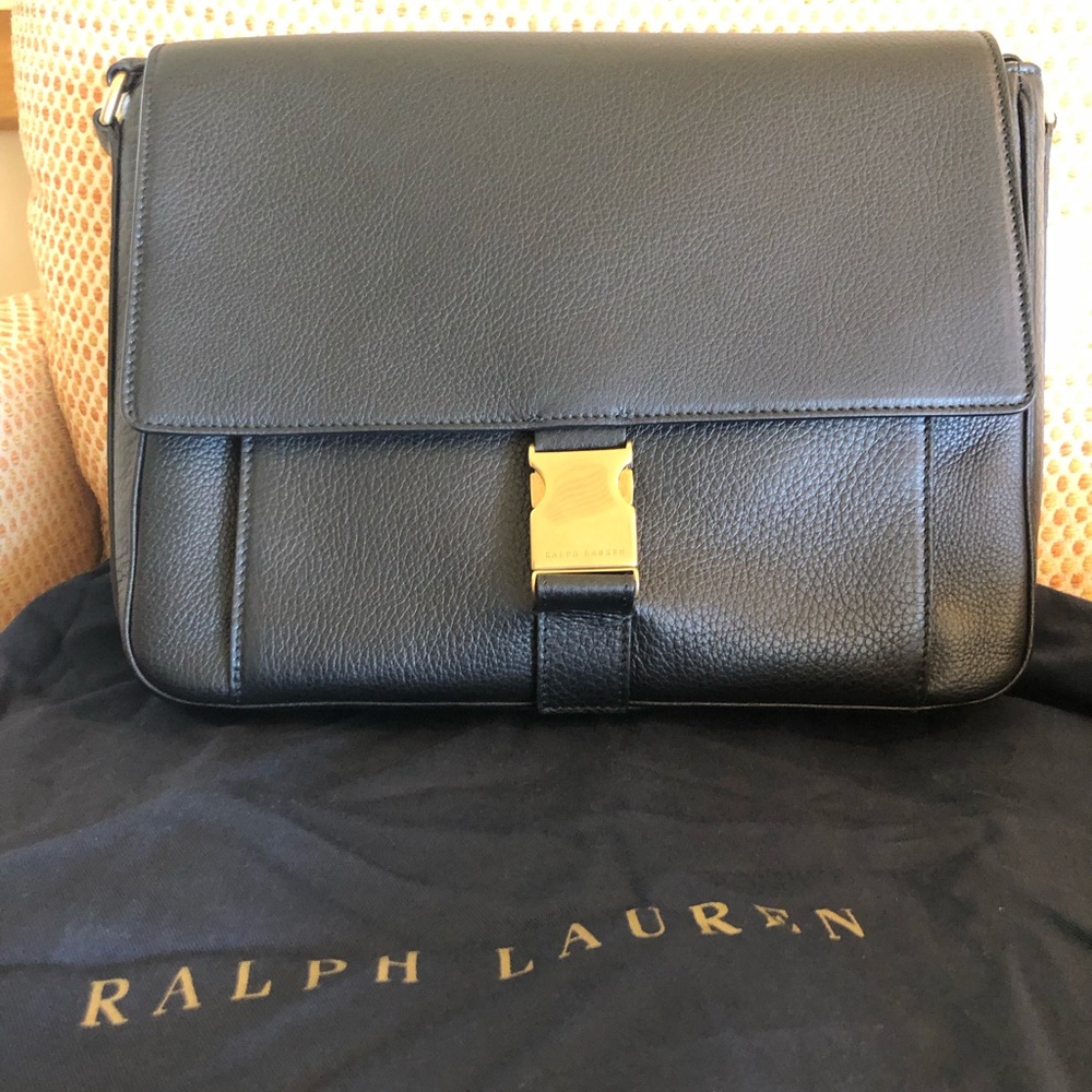 RALPH LAUREN PURPLE LABEL Leather Messenger bag